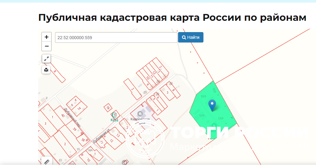 Земли сельскохозяйственного назначения карта