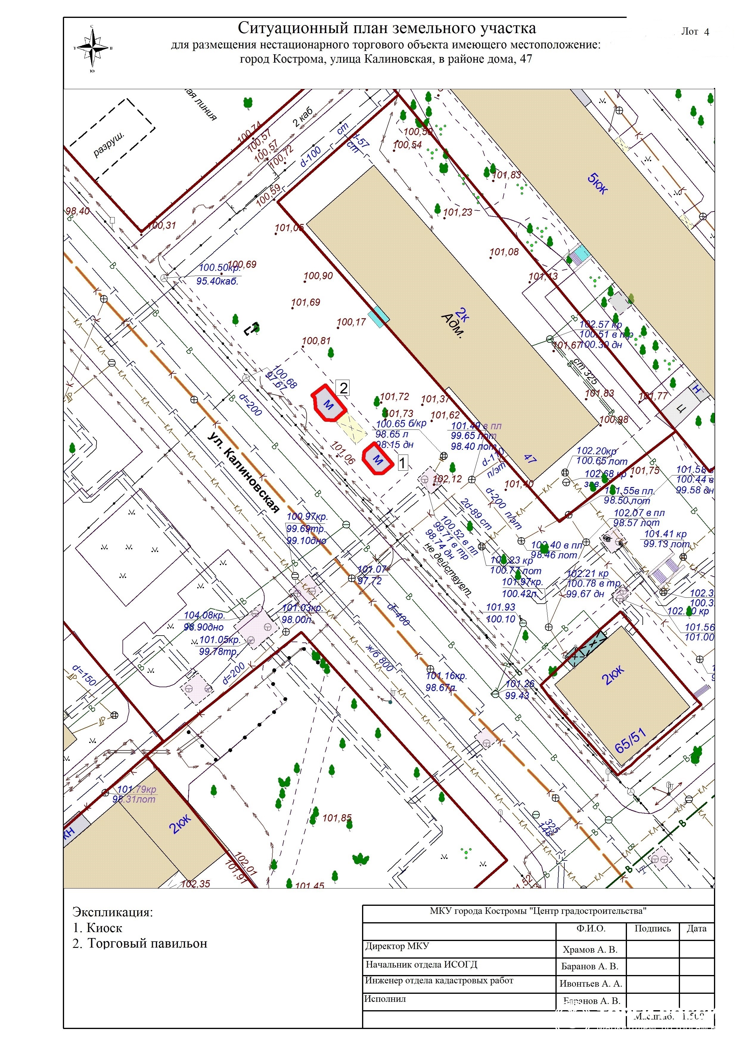 Схема размещения нестационарных торговых объектов красногорск