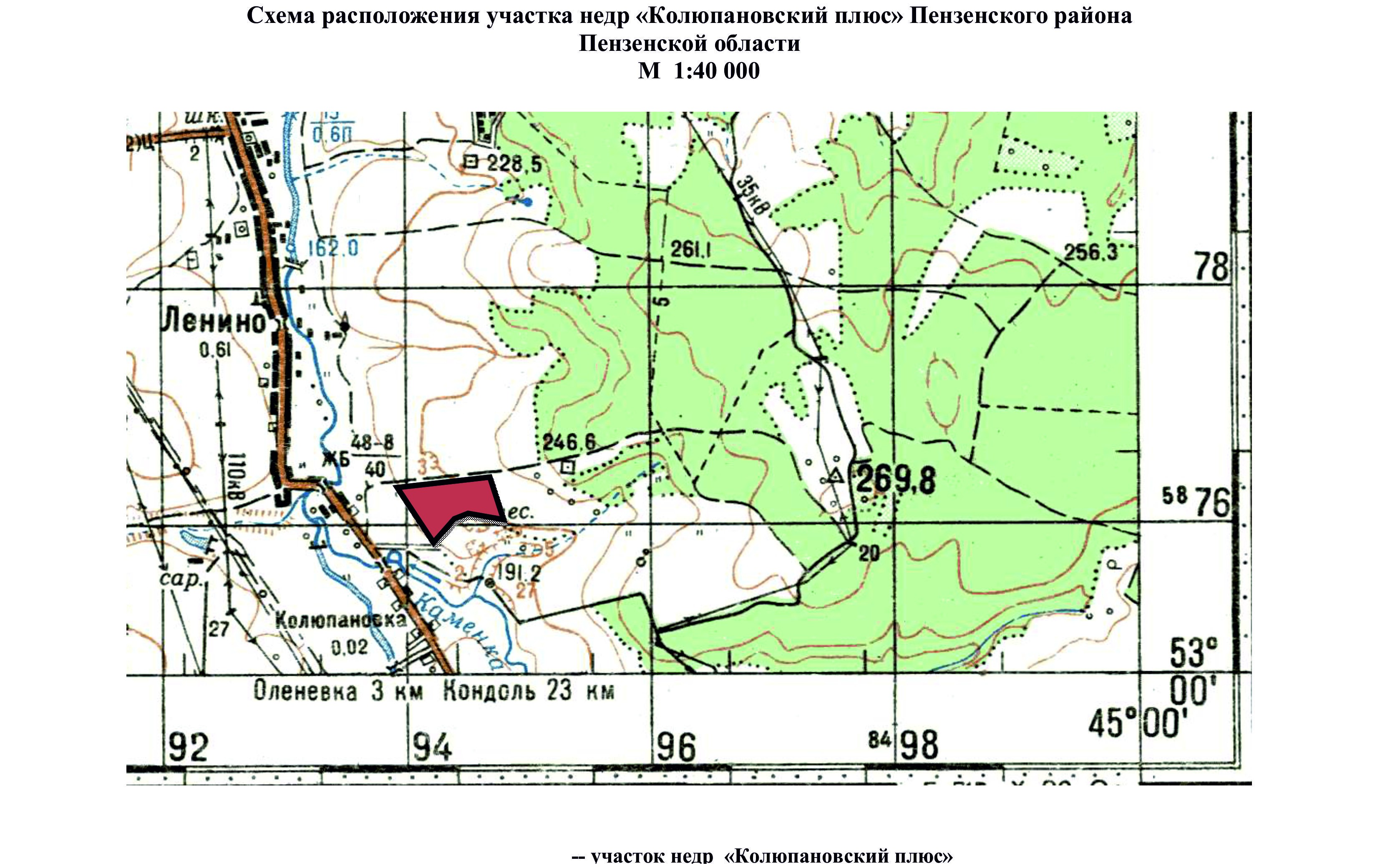 Участки недр карта